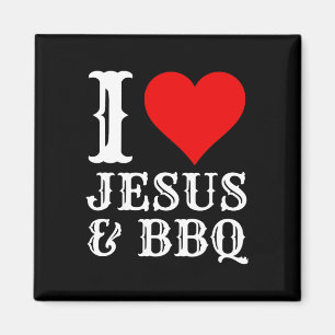 Liebe Jesus Grillen stolz Christliche Lebensmittel Magnet
