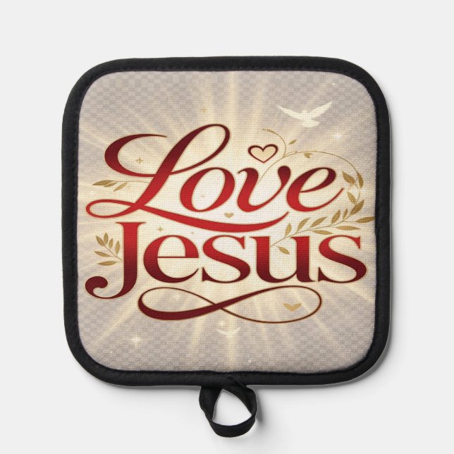 Liebe Jesus Topflappen (Vorderseite)