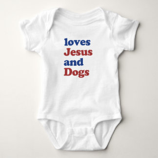 Liebe Jesus und Hunde Niedliches Kindergeschenk Baby Strampler