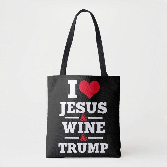 Liebe Jesus Wein Trump Religiöser Christlicher Gla (Vorderseite)