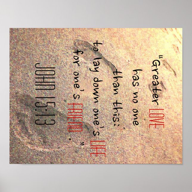 LIEBE John 15:13 Poster (Vorne)