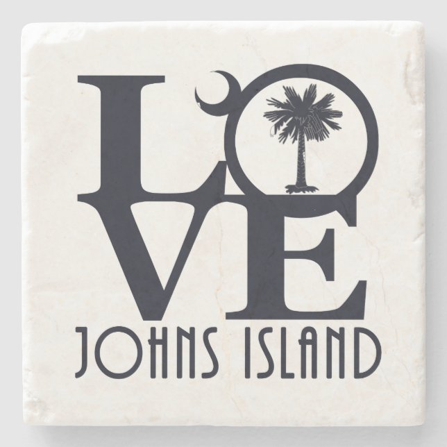 LIEBE Johns Island SC Steinuntersetzer (Vorderseite)