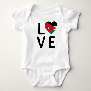 Liebe - jordanische Flagge Baby Strampler
