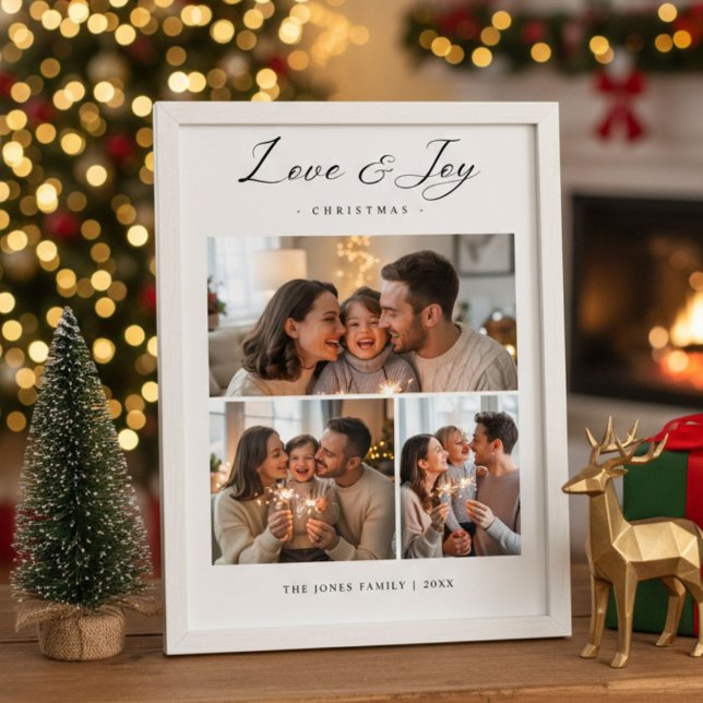 Liebe & Joy Heartwarming Familienweihnachtskarte Feiertagskarte (Von Creator hochgeladen)