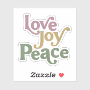 Liebe Joy Peace Aufkleber