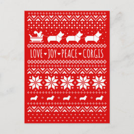 Liebe Joy Peace Corgis Weihnachten