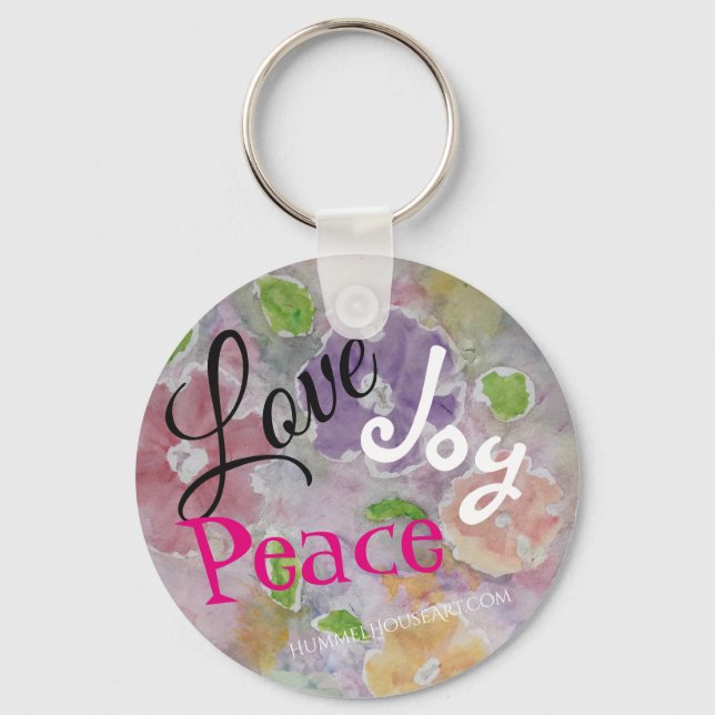 Liebe Joy Peace Keyring Schlüsselanhänger (Vorderseite)
