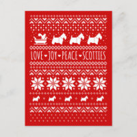Liebe Joy Peace Scotties Weihnachten