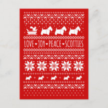 Liebe Joy Peace Scotties Weihnachten