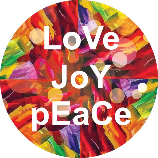 Liebe Joy Peace Sticker Round (Von Creator hochgeladen)