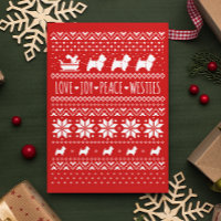 Liebe Joy Peace Westies Niedlich Hunde Weihnachtsk