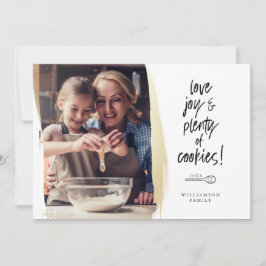 Liebe Joy & Plenty Cookies Family Backen Foto Feiertagskarte