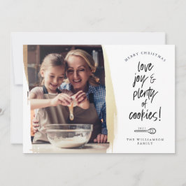 Liebe Joy & Plenty Cookies Family Backen Foto Feiertagskarte