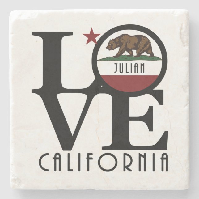 LIEBE Julian California Steinuntersetzer (Vorderseite)