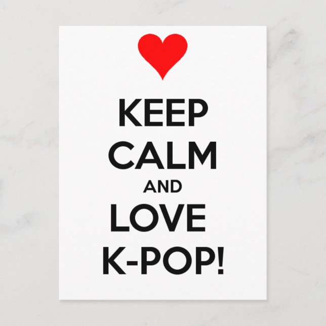 Liebe K-Pop! Postkarte (Vorderseite)