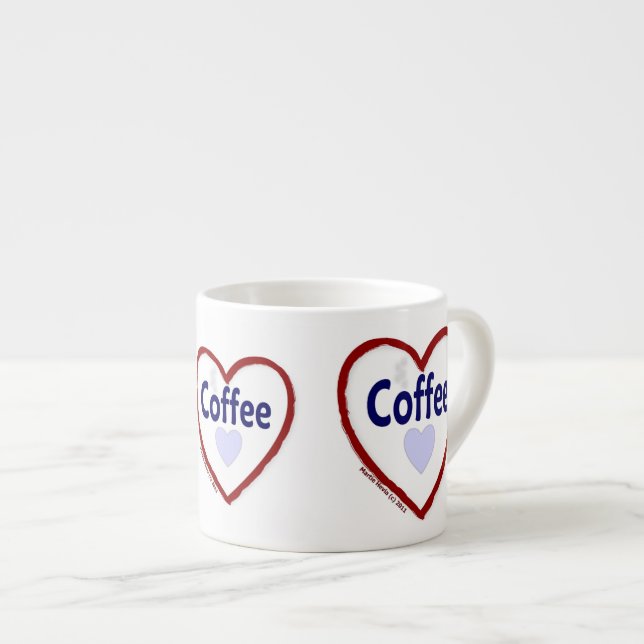 Liebe Kaffee - Espresso Tasse (Vorderseite Rechts)