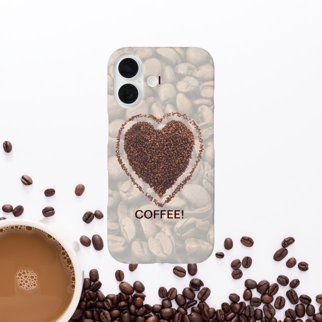 Liebe Kaffee Herz Kaffeebohnen iPhone 16 Case-Mate iPhone Hülle (Love Coffee Heart Coffee Beans iPhone 16 Case-Mate iPhone Case)
