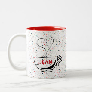 Liebe Kaffee Personalisiert Zwei-Tonen-Kaffee-Tass Zweifarbige Tasse