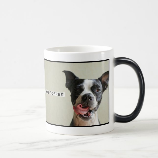 Liebe-Kaffee-Tasse Boston-Terrier-I Verwandlungstasse (Rechts)