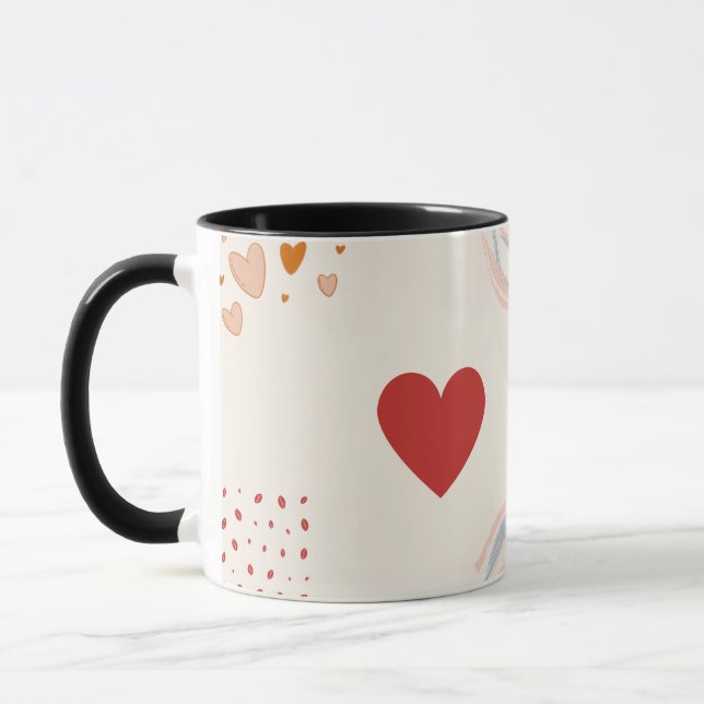 Liebe & Kaffee Tasse-Minimal Romantische Gestaltun Tasse (Links)