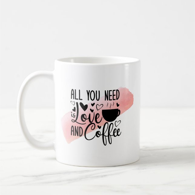 Liebe & Kaffee Tasse - Niedlicher Kaffee Lover Ges (Links)