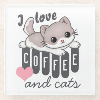 Liebe Kaffee und Katzen Niedlich