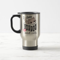 Liebe Kaffee und Katzen Niedlich