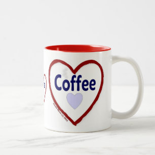Liebe-Kaffee - Zwei-Tonen-Tasse Zweifarbige Tasse