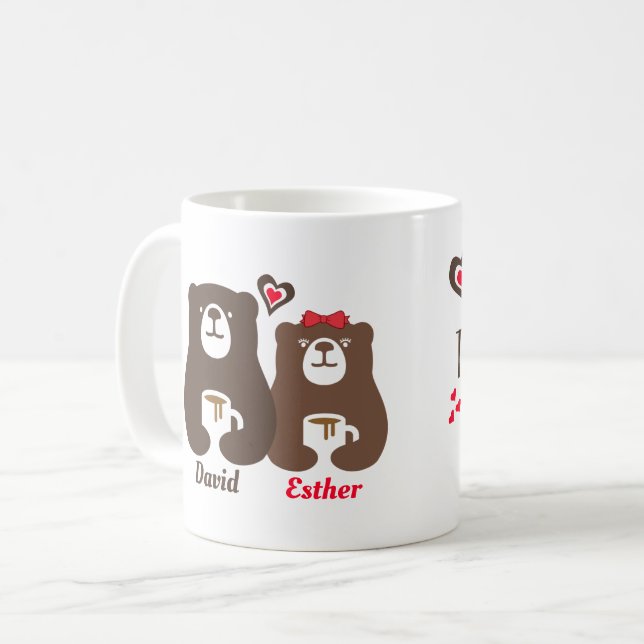 Liebe Kaffeezeit mit meiner Honey Bear Tasse (Vorderseite Links)