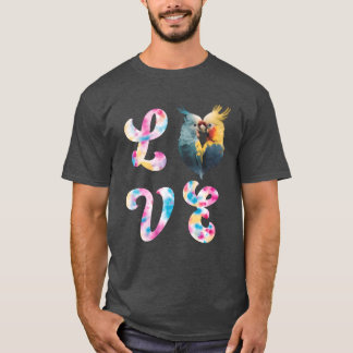 LIEBE Kakadu Kakadus Papageien Vogel Liebe Mädchen T-Shirt