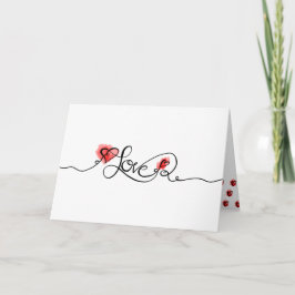 LIEBE Kalligrafie Watercolor Valentinstag Foto Feiertagskarte