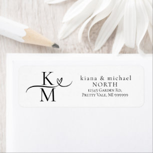 Liebe Kalligraphie-Initialen Swash Black ID940