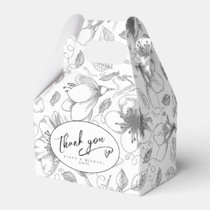 Liebe Kalligraphie Vielen Dank Herz Black ID940 Geschenkschachtel