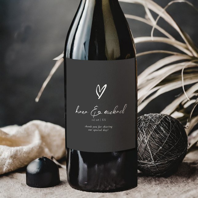 Liebe Kalligraphie Vielen Dank Herzlich Willkommen Weinetikett (Von Creator hochgeladen)