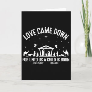 Liebe kam herab zu uns Ein Kind ist geboren Weihna Karte