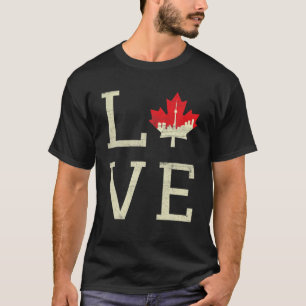 Liebe Kanada Day Maple Proud Canadian Fl T-Shirt