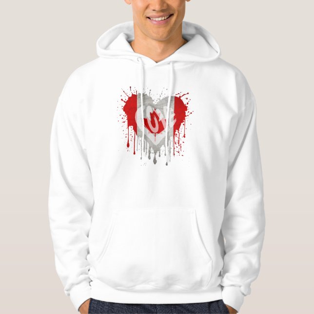 Liebe Kanada-Flagge Hoodie (Vorderseite)