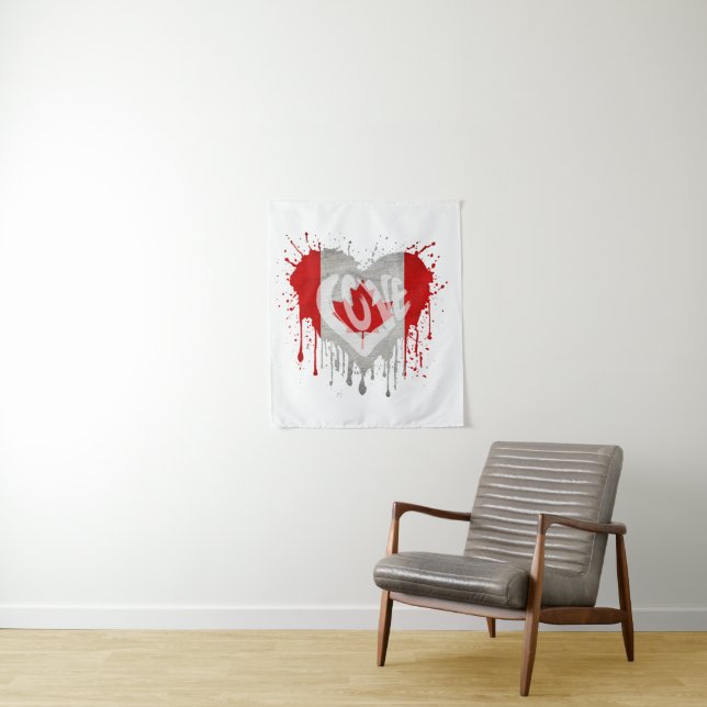 Liebe Kanada-Flagge Wandteppich (Beispiel)
