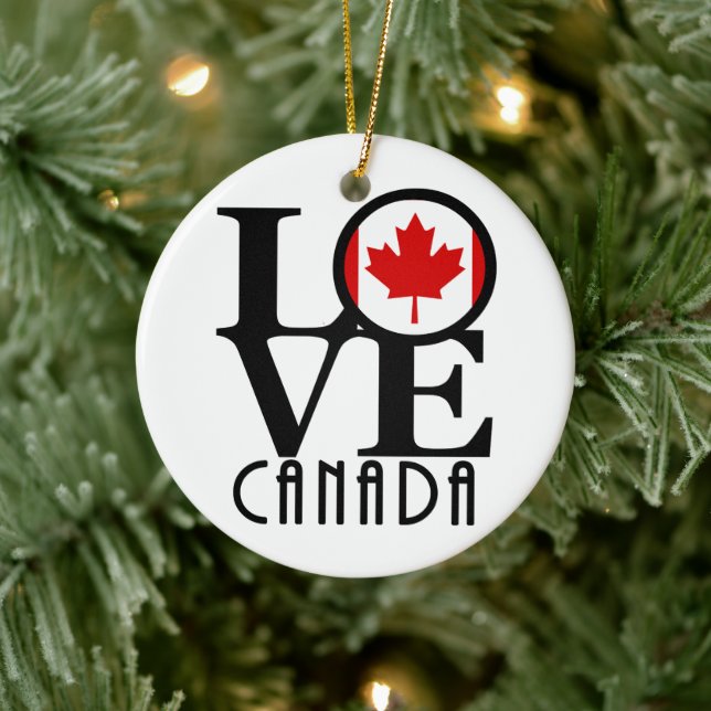 LIEBE Kanada Keramik Ornament (Baum)