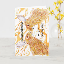 Liebe Kaninchen Herzlichen Glückwunsch zum Hochzei Karte