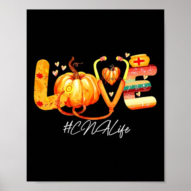 Liebe kann Life Pumpkin Herbst Erntedank Nur Poster (Vorne)
