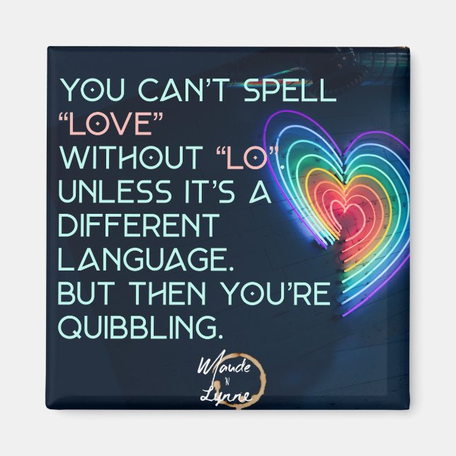 Liebe kann man nicht ohne niedrigen Magneten buchs Magnet (Vorne)