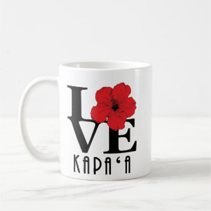 LIEBE Kapa`a Roter Hibiskus 11oz Kaffeetasse