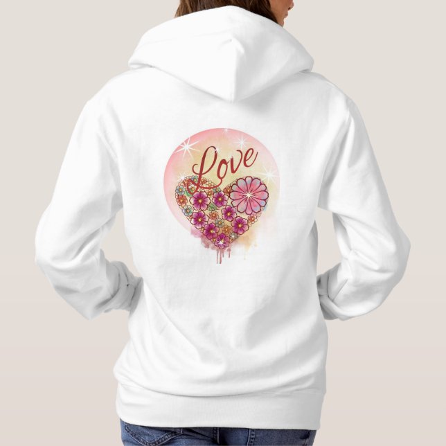 Liebe Kapuzenpullover Hoodie (Rückseite)