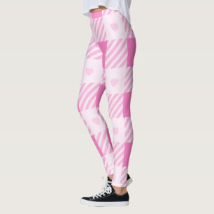Liebe Kariert Moderne rosa Sammlung Leggings