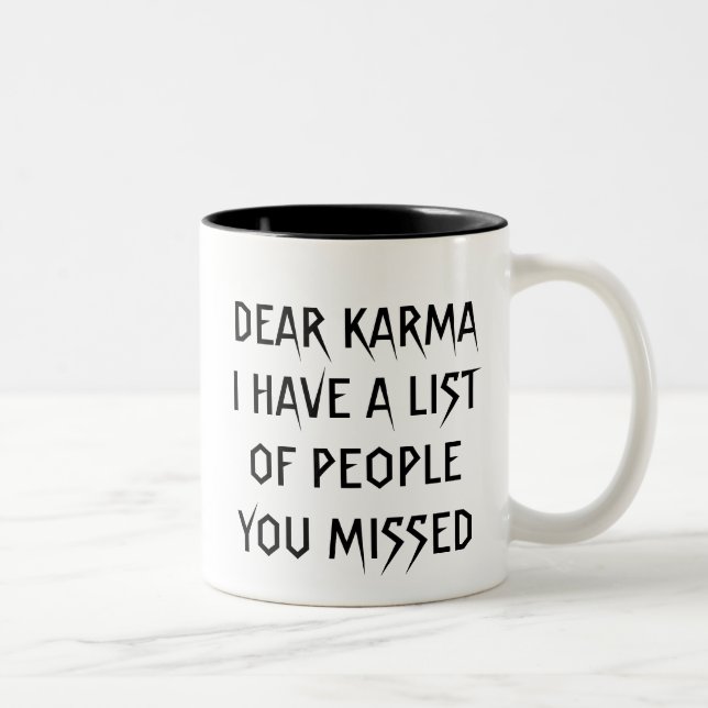 Liebe Karma-Kaffee-Tasse Zweifarbige Tasse (Rechts)