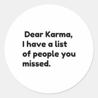 Liebe Karma Runder Aufkleber