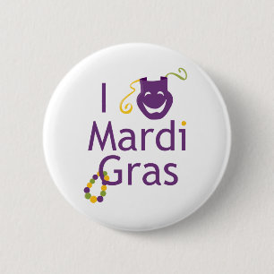 Liebe-Karneval-Knopf der Masken-I Button