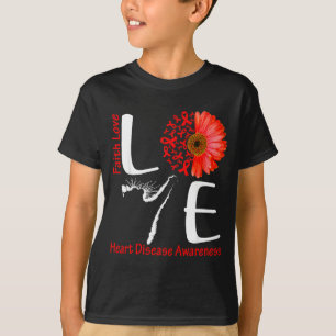 Liebe Katze Herz Glaube Hoffnung Liebe Herzkrankhe T-Shirt