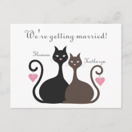 Liebe Katzen Ankündigung Datum freihalten Postkart